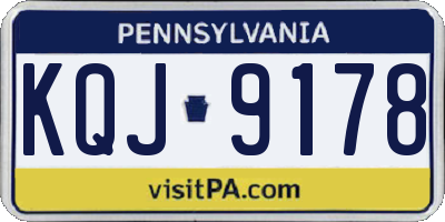 PA license plate KQJ9178