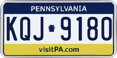 PA license plate KQJ9180
