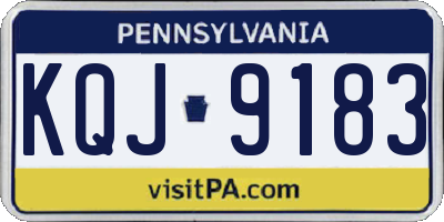 PA license plate KQJ9183