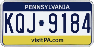 PA license plate KQJ9184