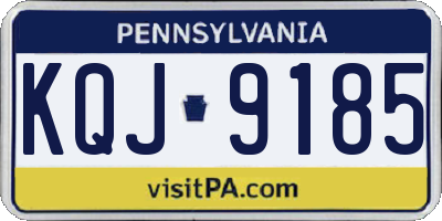 PA license plate KQJ9185