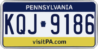 PA license plate KQJ9186