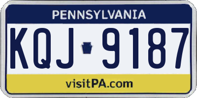 PA license plate KQJ9187