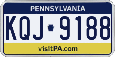 PA license plate KQJ9188
