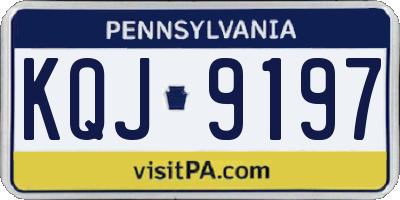 PA license plate KQJ9197