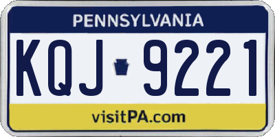 PA license plate KQJ9221
