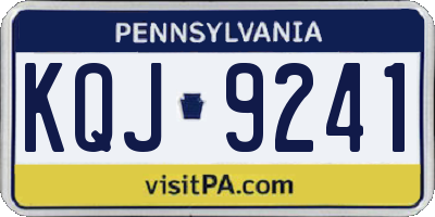 PA license plate KQJ9241