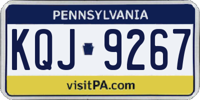 PA license plate KQJ9267