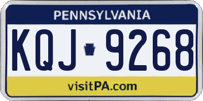PA license plate KQJ9268