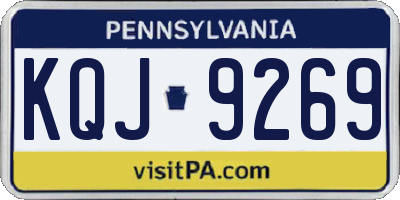 PA license plate KQJ9269