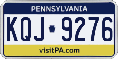 PA license plate KQJ9276