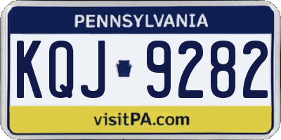 PA license plate KQJ9282