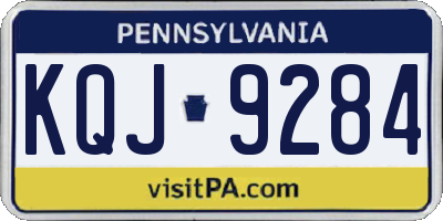 PA license plate KQJ9284