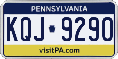 PA license plate KQJ9290