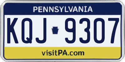 PA license plate KQJ9307