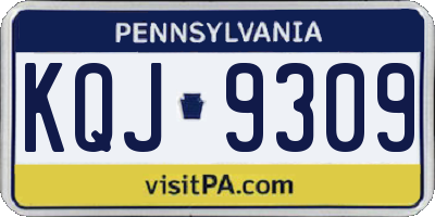 PA license plate KQJ9309