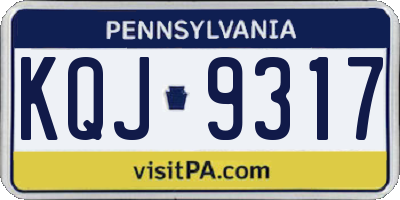 PA license plate KQJ9317