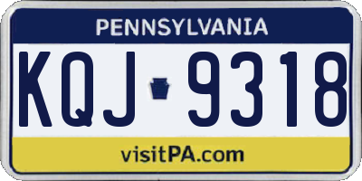 PA license plate KQJ9318