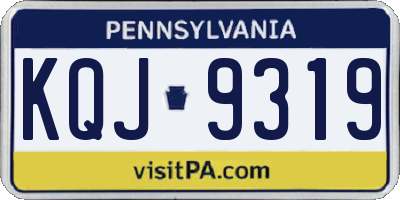 PA license plate KQJ9319
