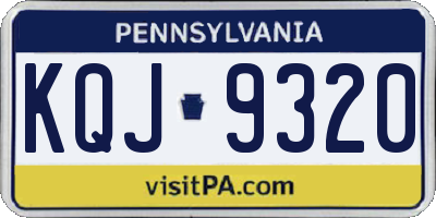 PA license plate KQJ9320