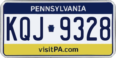 PA license plate KQJ9328