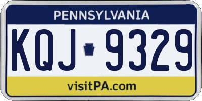 PA license plate KQJ9329