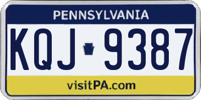 PA license plate KQJ9387