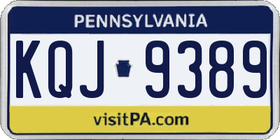 PA license plate KQJ9389