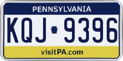 PA license plate KQJ9396