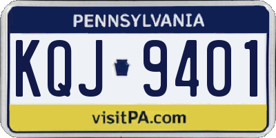PA license plate KQJ9401