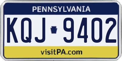 PA license plate KQJ9402