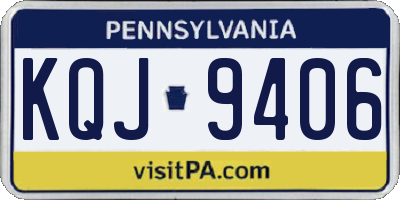 PA license plate KQJ9406
