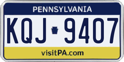 PA license plate KQJ9407