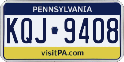 PA license plate KQJ9408