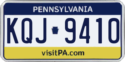 PA license plate KQJ9410