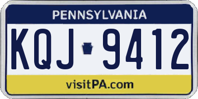 PA license plate KQJ9412