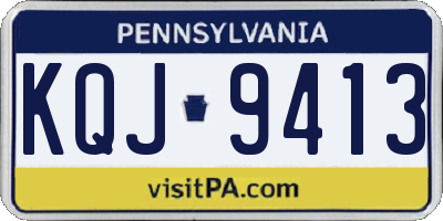 PA license plate KQJ9413