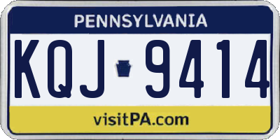 PA license plate KQJ9414