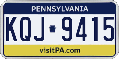 PA license plate KQJ9415