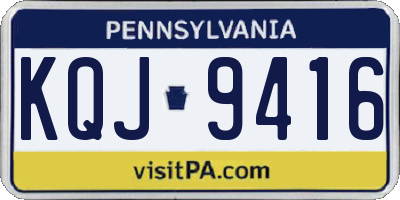 PA license plate KQJ9416