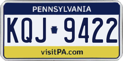 PA license plate KQJ9422