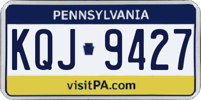 PA license plate KQJ9427