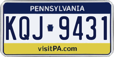 PA license plate KQJ9431