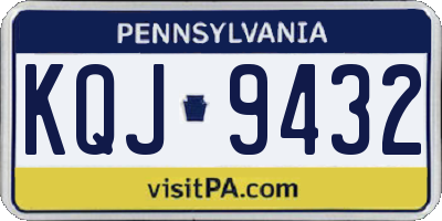 PA license plate KQJ9432