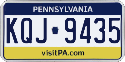 PA license plate KQJ9435
