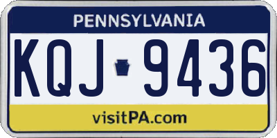 PA license plate KQJ9436