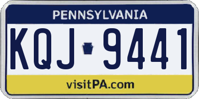 PA license plate KQJ9441