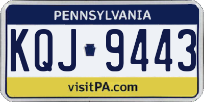 PA license plate KQJ9443