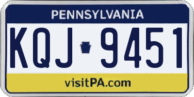 PA license plate KQJ9451