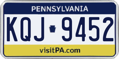 PA license plate KQJ9452